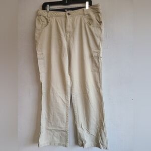 Women's 13 vintage junior's wide leg khaki tan cargo pants cotton O'Neill